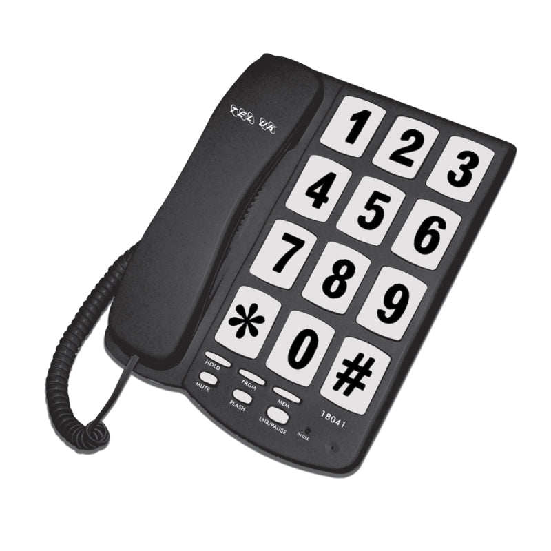 Tel UK Big Button Telephone New Yorker - Black 18041B