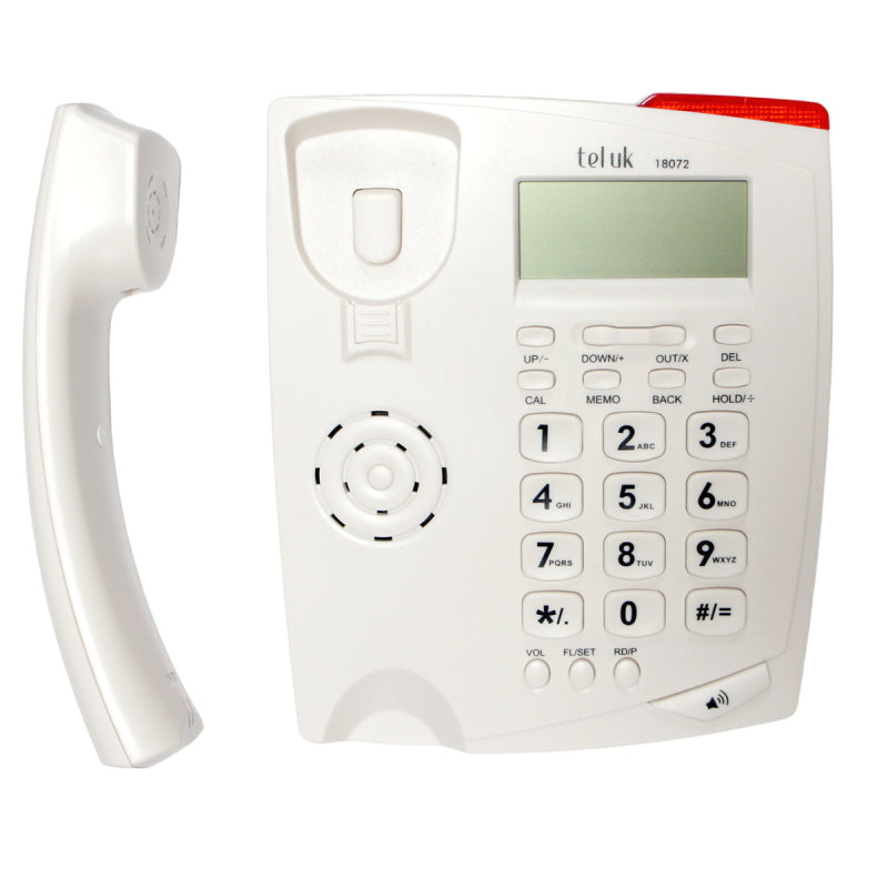 Tel UK Table Top Telephone with Caller ID - White  18072W