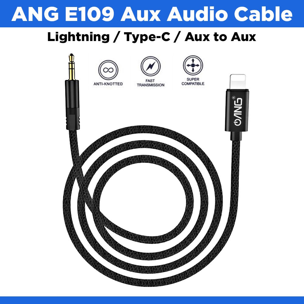 Megatech E109 Aux Audio Cable Lightning / Type-C / Aux to Aux