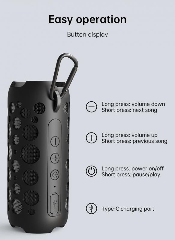 Megatech Wireless Speaker with Earbuds in Black Colour