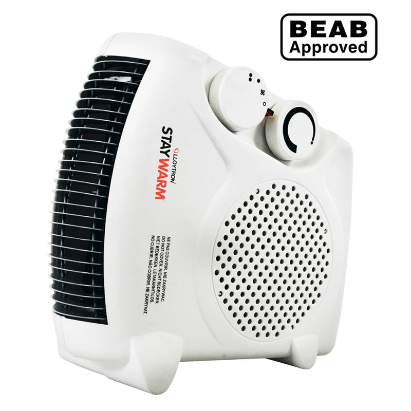 Lloytron 2000w Fan Heater with 2 Heat Settings & Cool Blow F2003WH