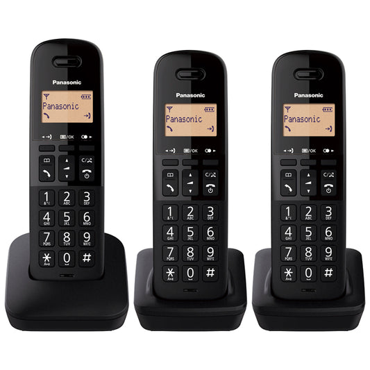 Panasonic Triple Digital Cordless Telephone KXTGB612EB